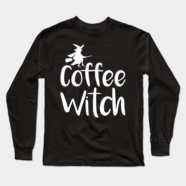 Coffee Witch Long Sleeve T-Shirt by oddmatter